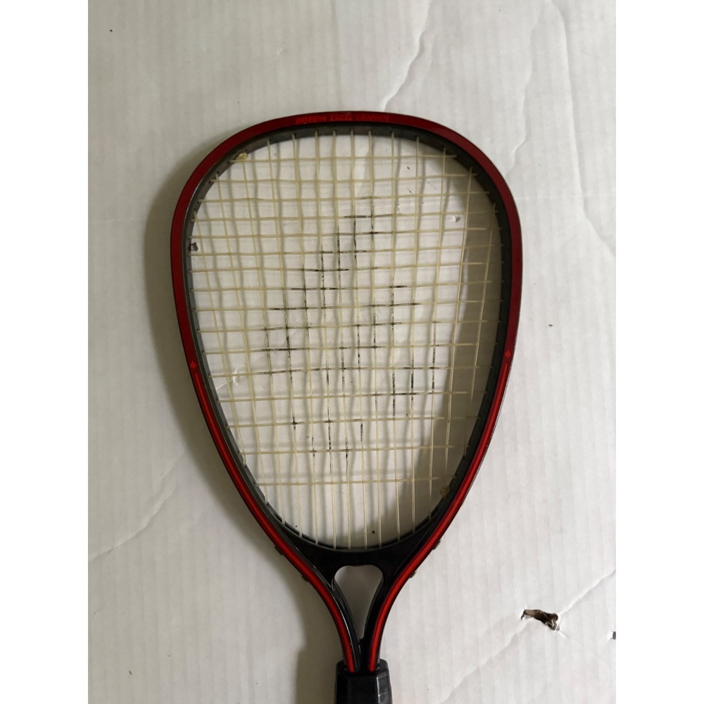 Vintage Racquetball Racket Paddle Red Trim Wood Handle Grip Sport Equipment - Picture 6 of 7